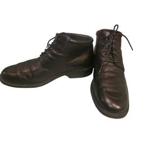 Men's Cole Haan Lace up Black Leather Boots Size 13 M
